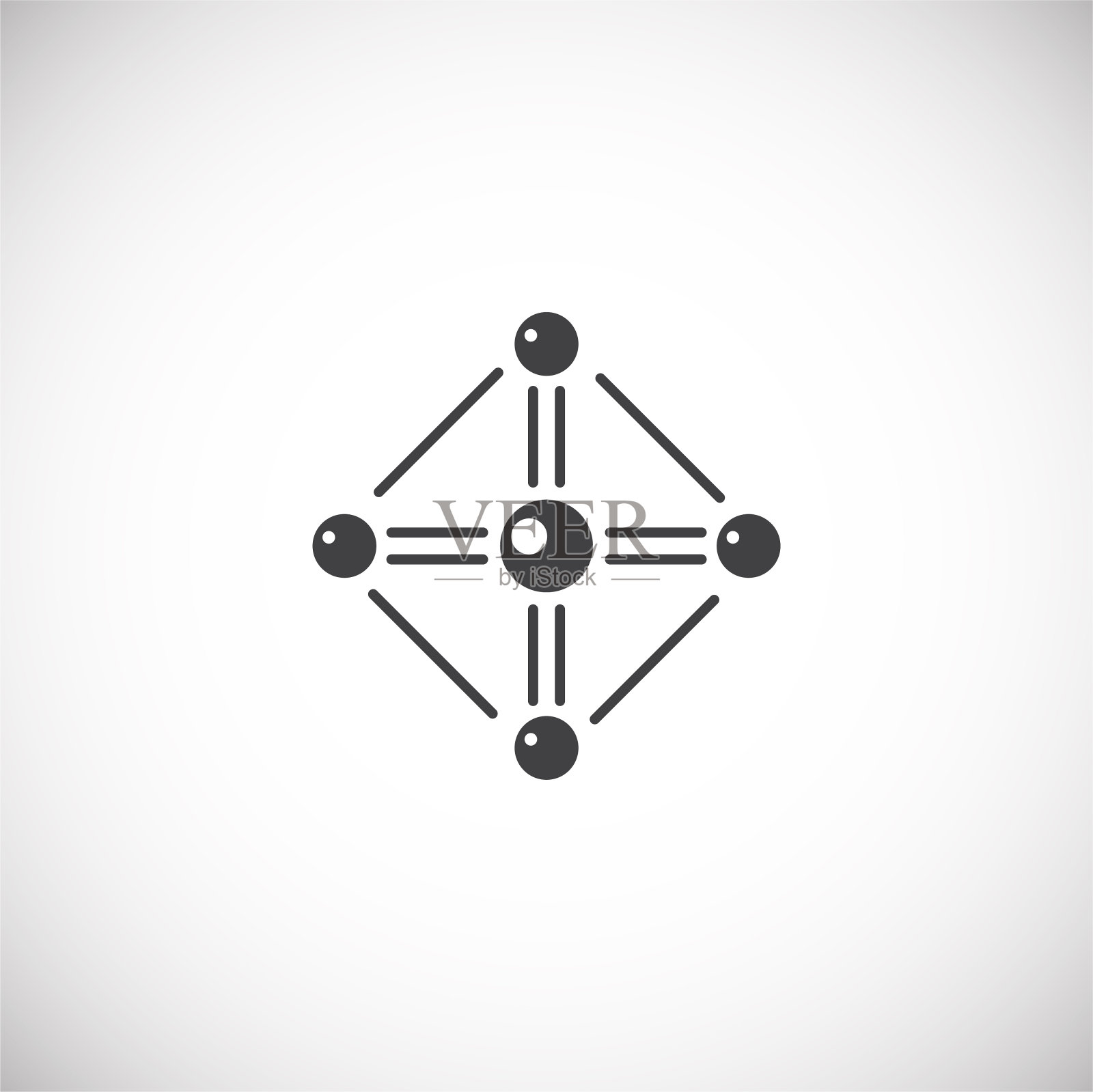 分子相关图标的背景图形和网页设计。创意插图概念符号的web或移动应用程序。插画图片素材