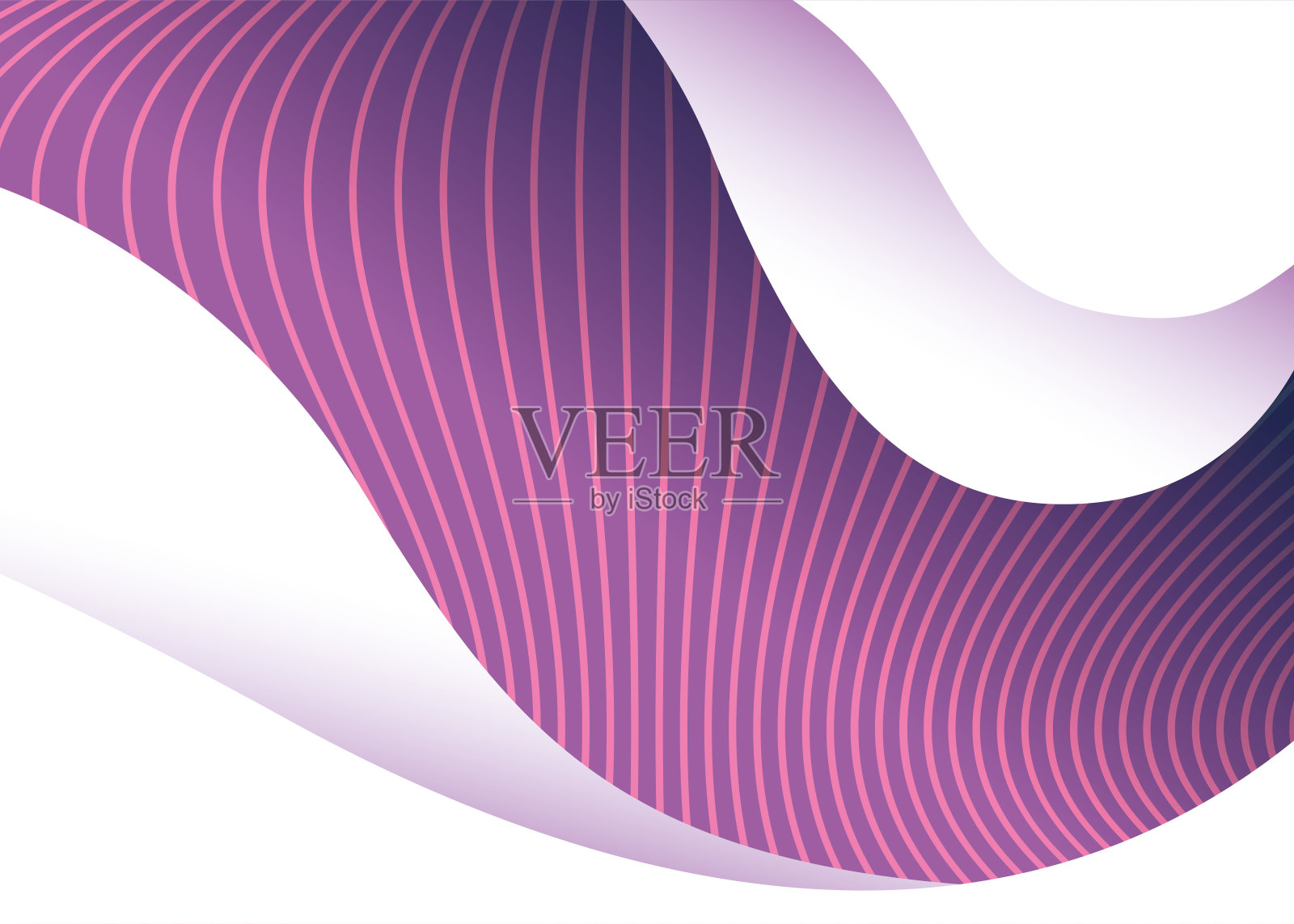 波浪背景，白色背景上的几何图形插画图片素材