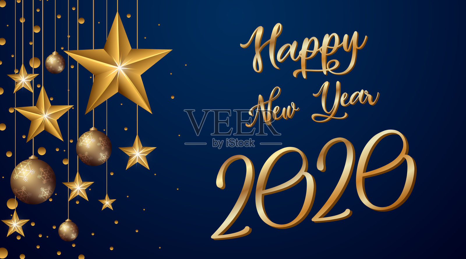 2020年新年快乐背景设计插画图片素材