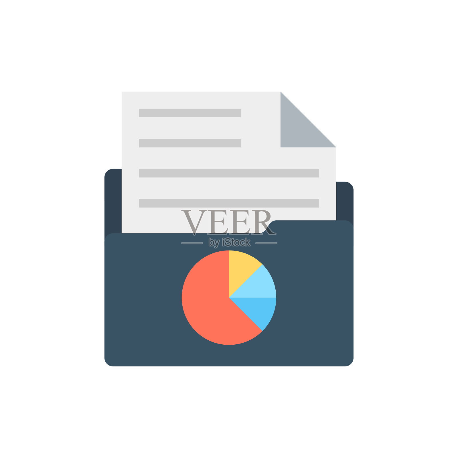 图形文件夹向量图标风格的插图。插画图片素材