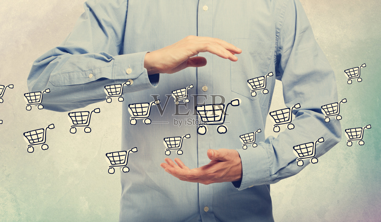 与商人一起在线购物照片摄影图片