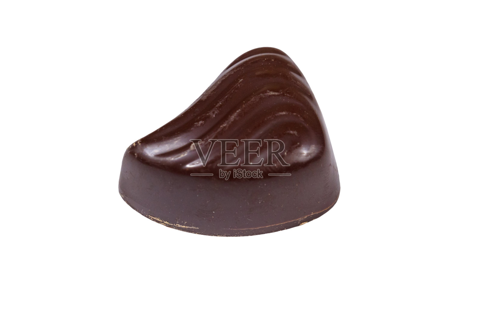 一个巧克力糖果孤立在白色的背景照片摄影图片