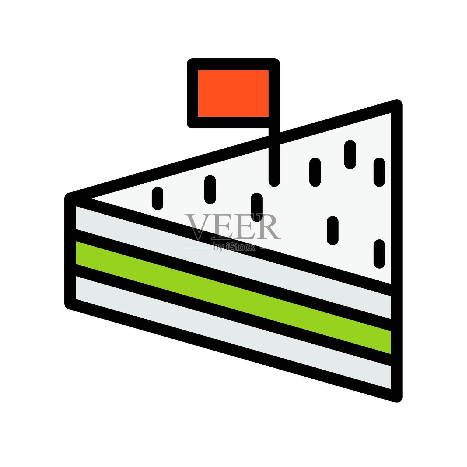 三明治矢量，快餐相关的填满设计图标插画图片素材