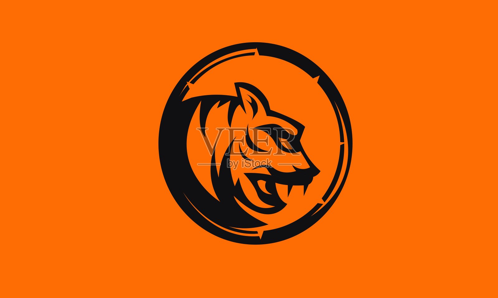 老虎的标志设计元素图片