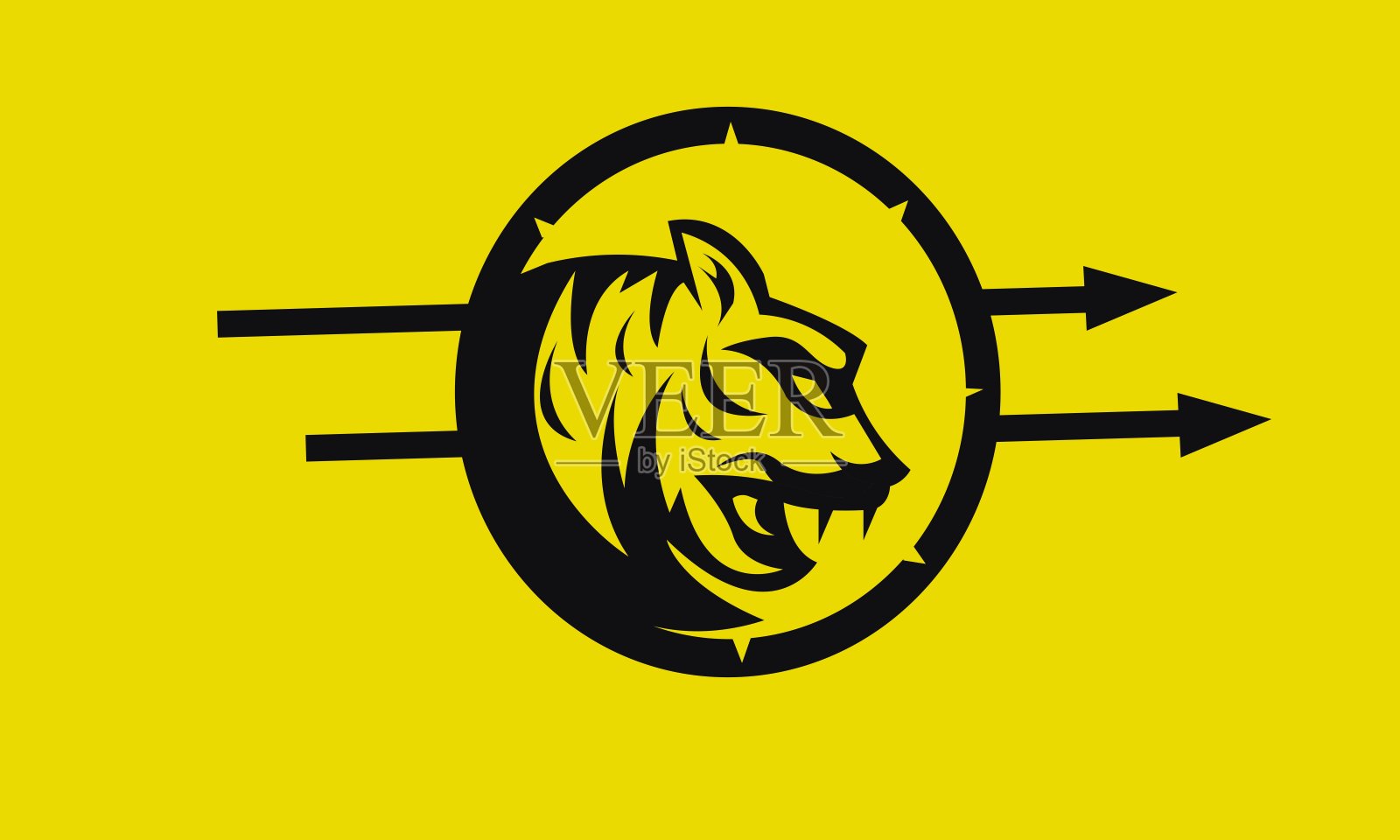 老虎的标志插画图片素材