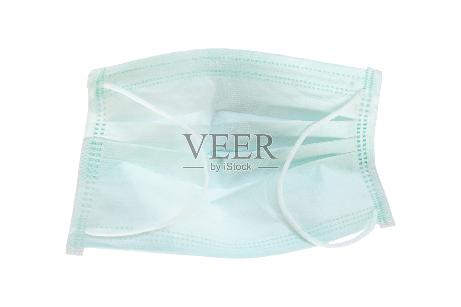 外科口罩防护冠状病毒在白色背景。照片摄影图片