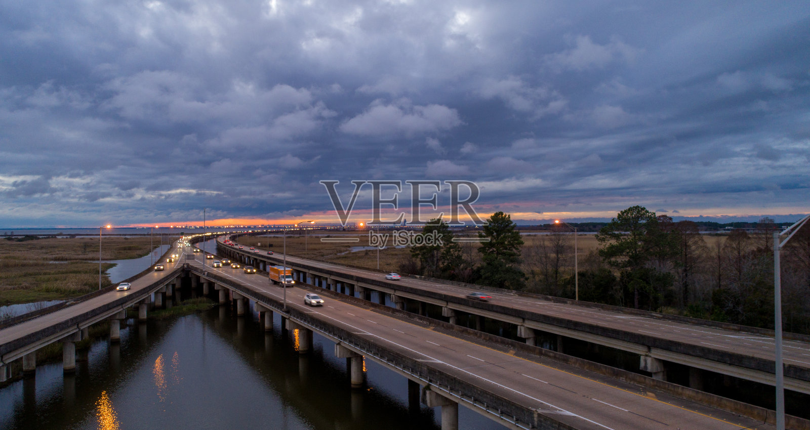 莫比尔湾冬季风暴照片摄影图片