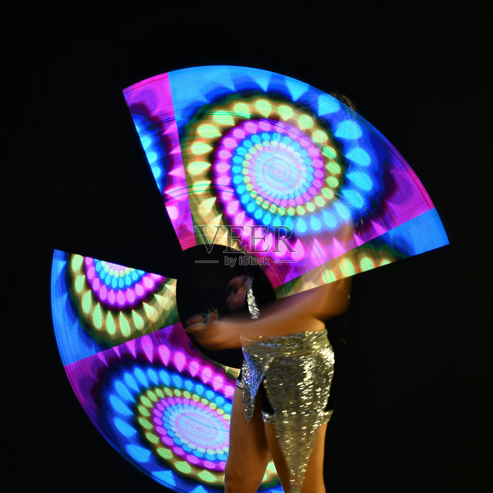 LED像素视觉效果照片摄影图片