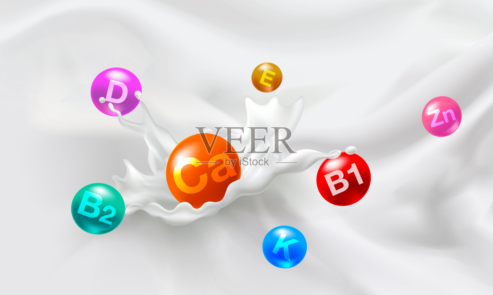 牛奶的营养价值插画图片素材