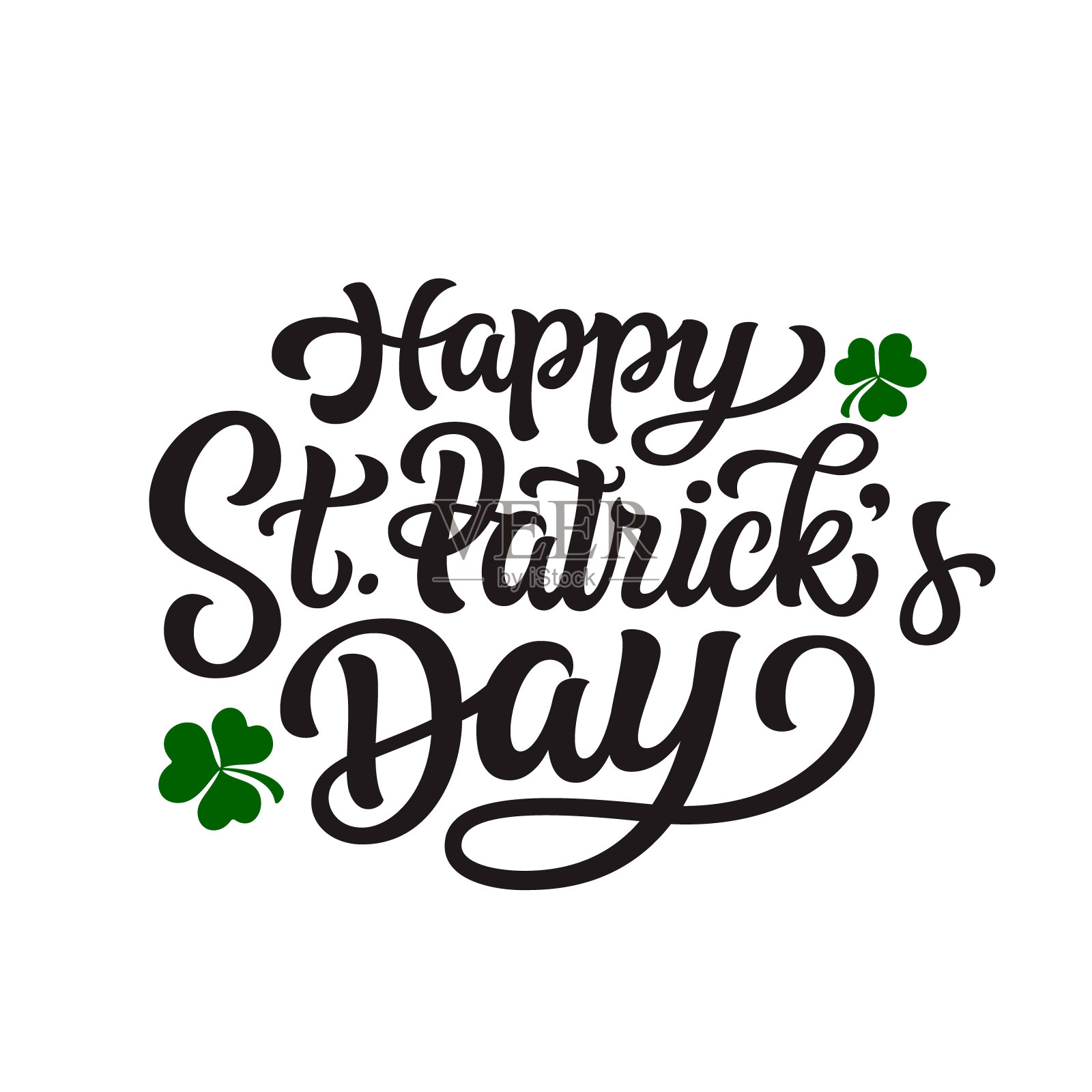 圣帕特里克节的字母插画图片素材