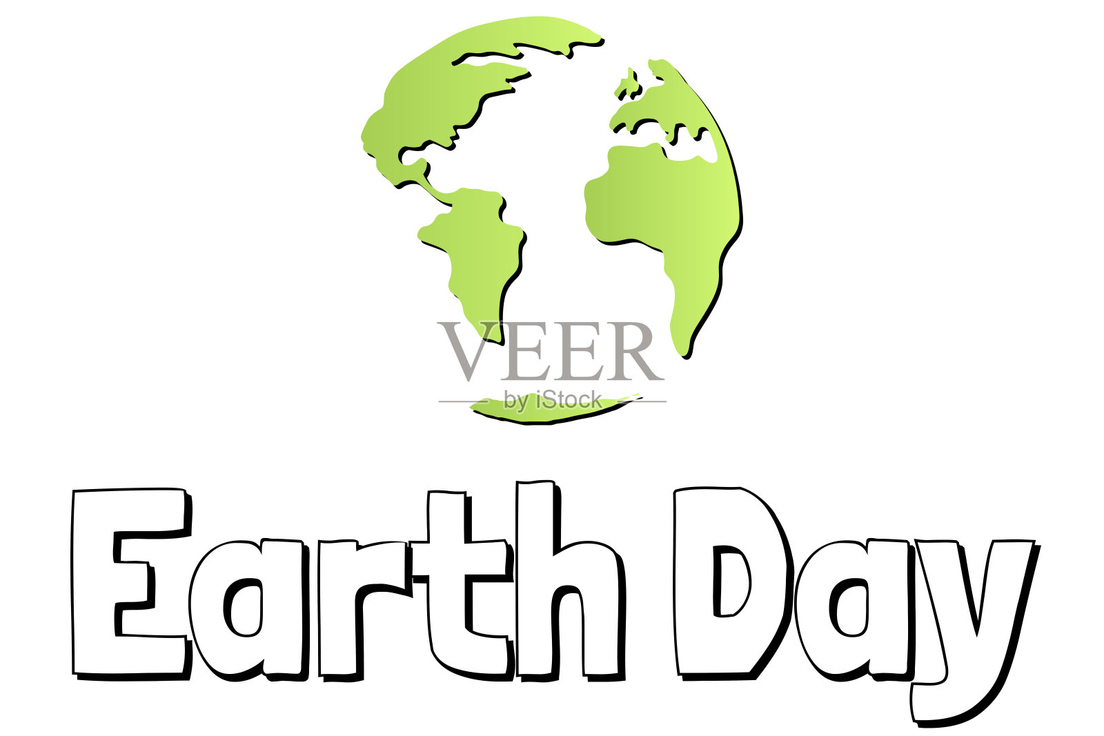 地球日节日概念。地球各地。模板的背景，旗帜，卡片，海报与文字题词。向量EPS10插图。插画图片素材