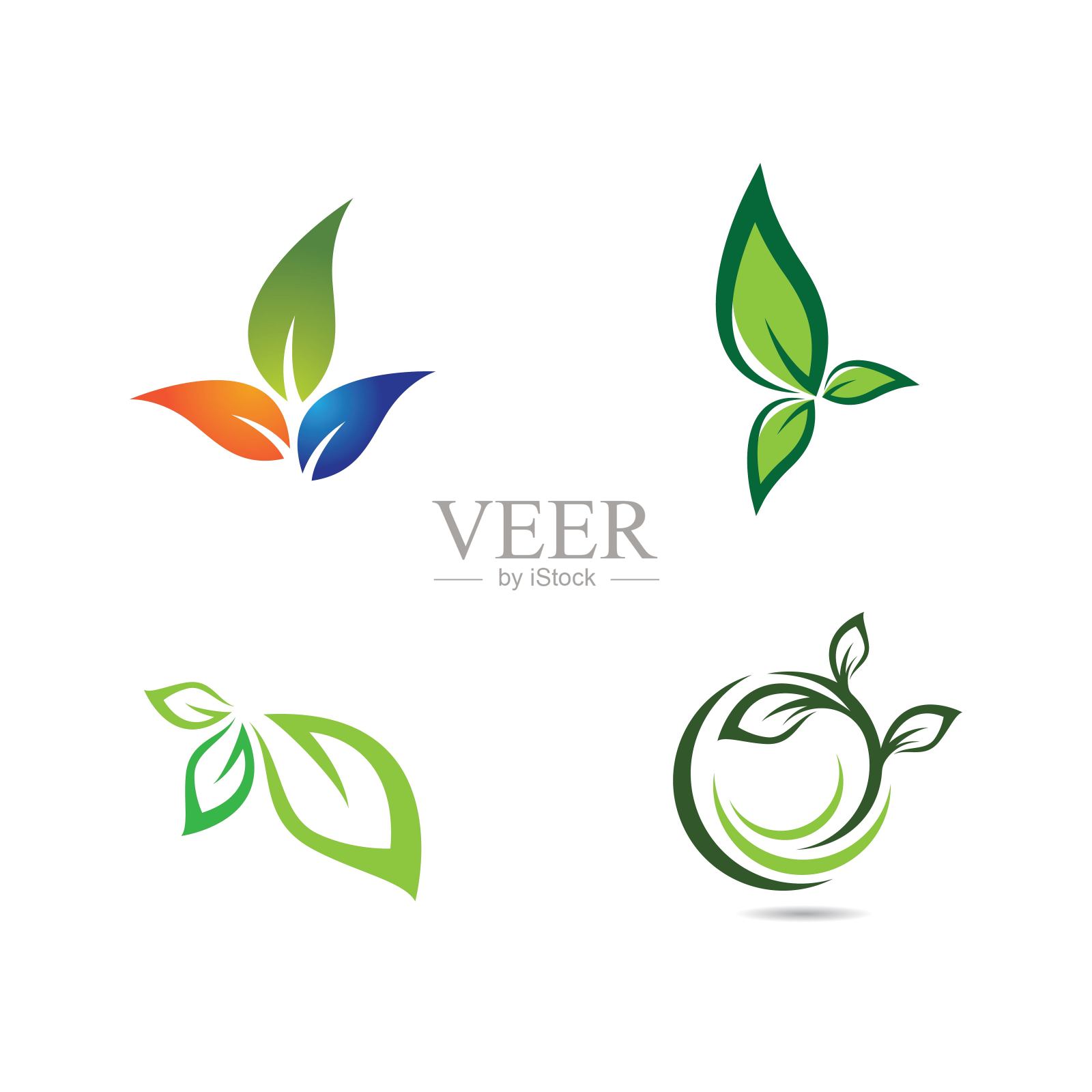 叶子符号矢量图标插画图片素材