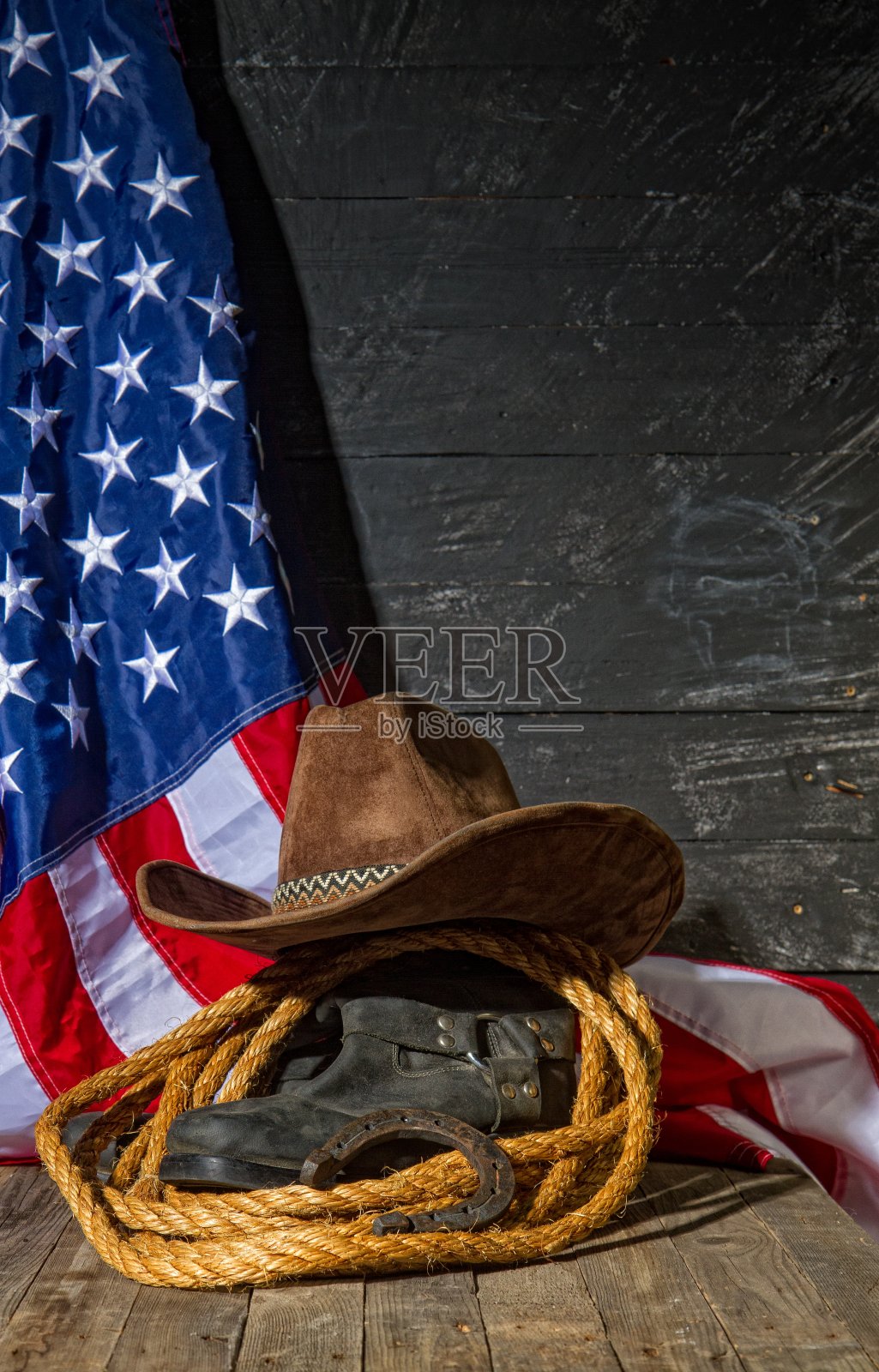 带套索的靴子照片摄影图片