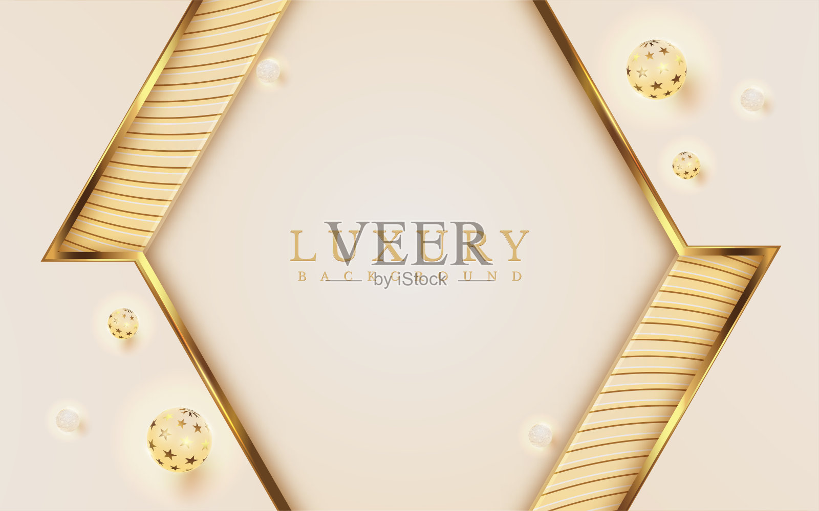 奢华的金色背景与金属纹理和昂贵的芥末色调在3d抽象风格。插画图片素材