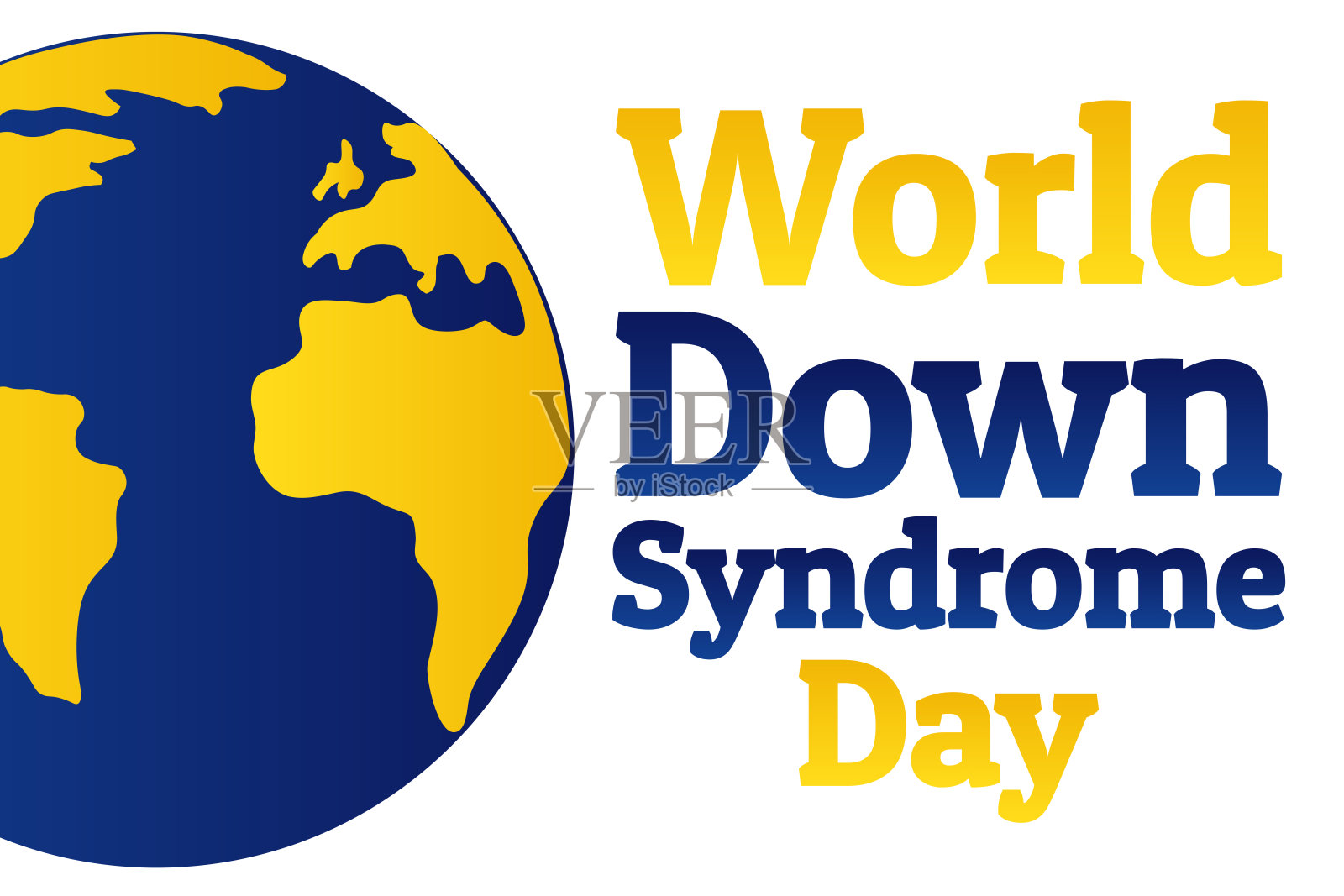 世界唐氏综合征日，3月21日节日概念背景banner插画图片素材