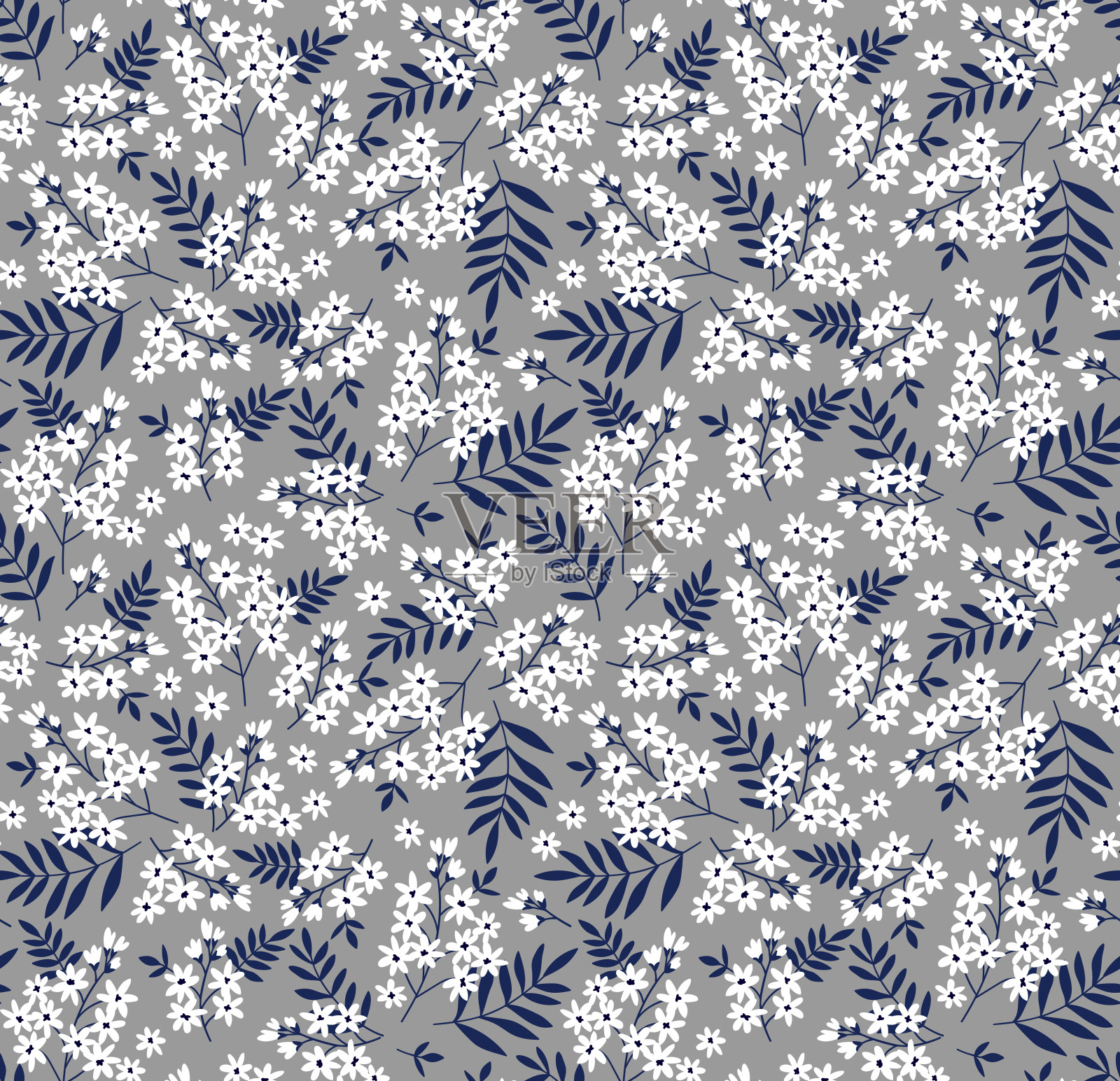 无缝的花卉图案插画图片素材