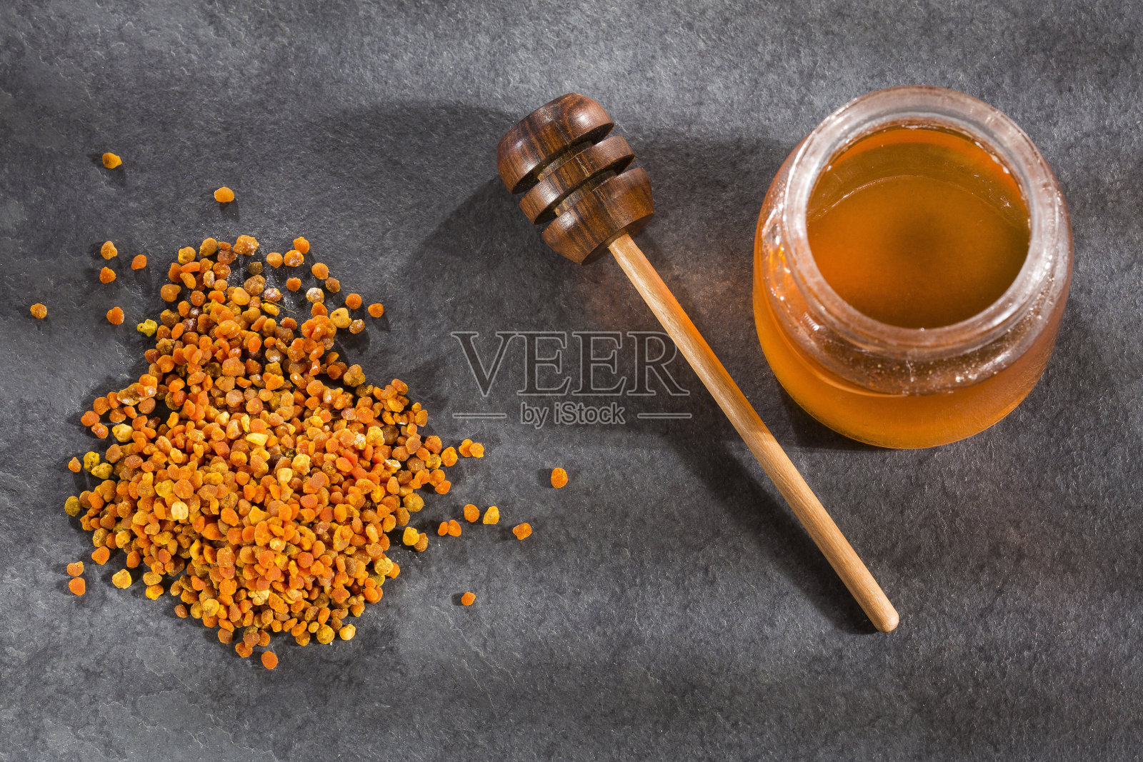 蜂花粉粒-俯视图照片摄影图片