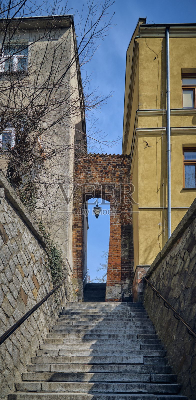 波兰桑多梅日多米尼加门景观照片摄影图片