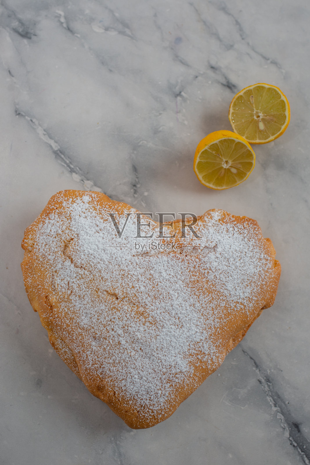 心形柠檬饼照片摄影图片