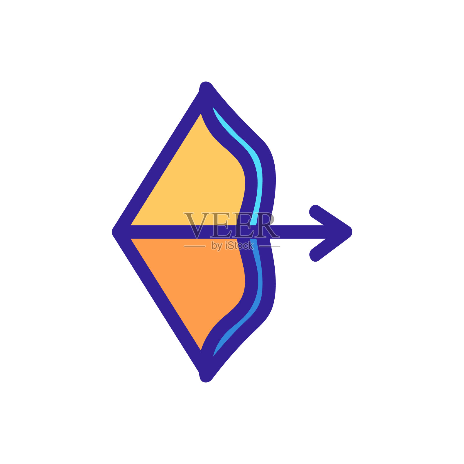 箭头图标矢量。孤立轮廓符号插图插画图片素材