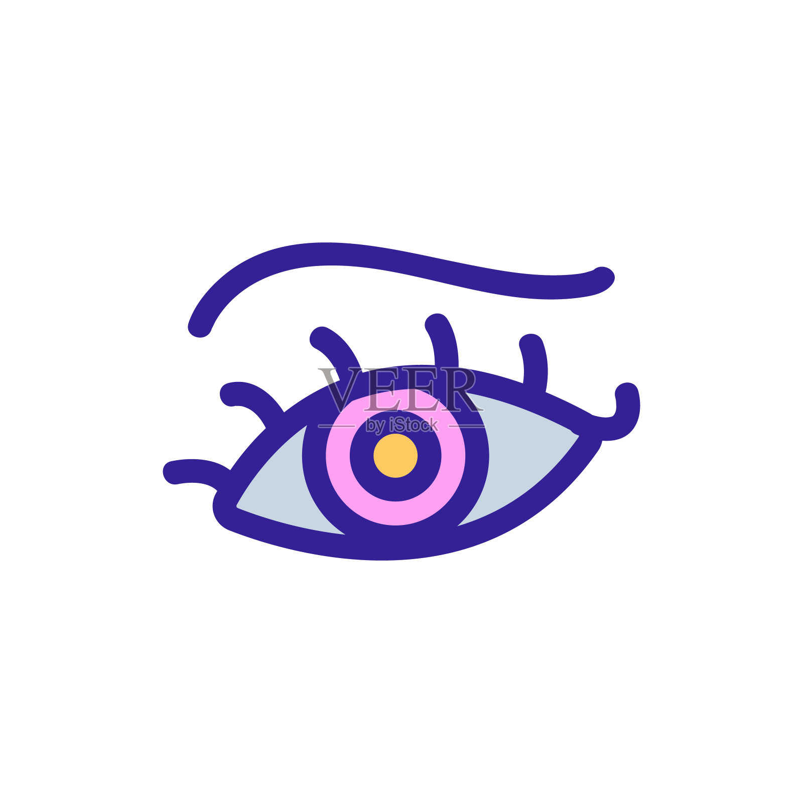 化妆图标矢量。孤立轮廓符号插图插画图片素材