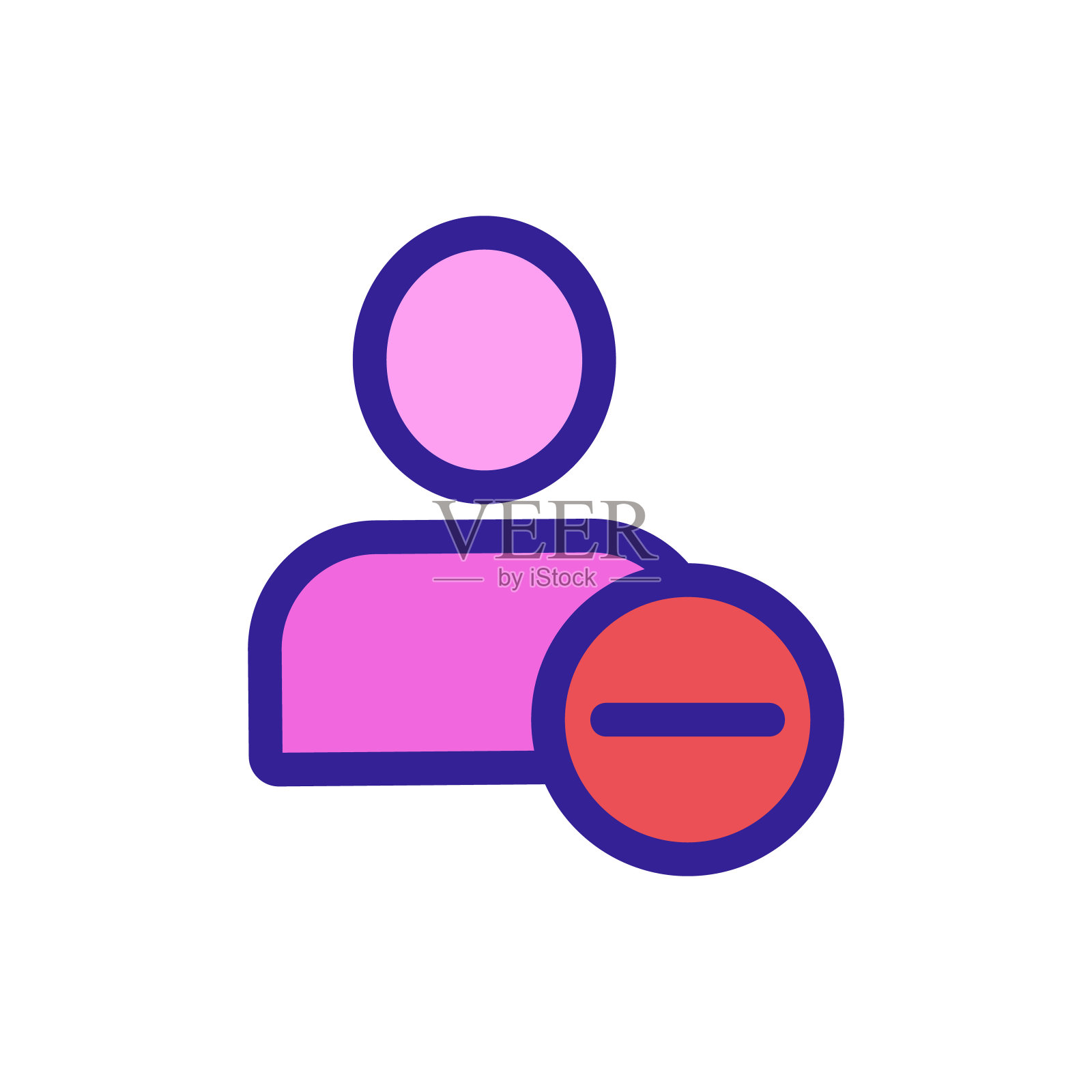 用户删除了矢量图标。孤立轮廓符号插图图标素材