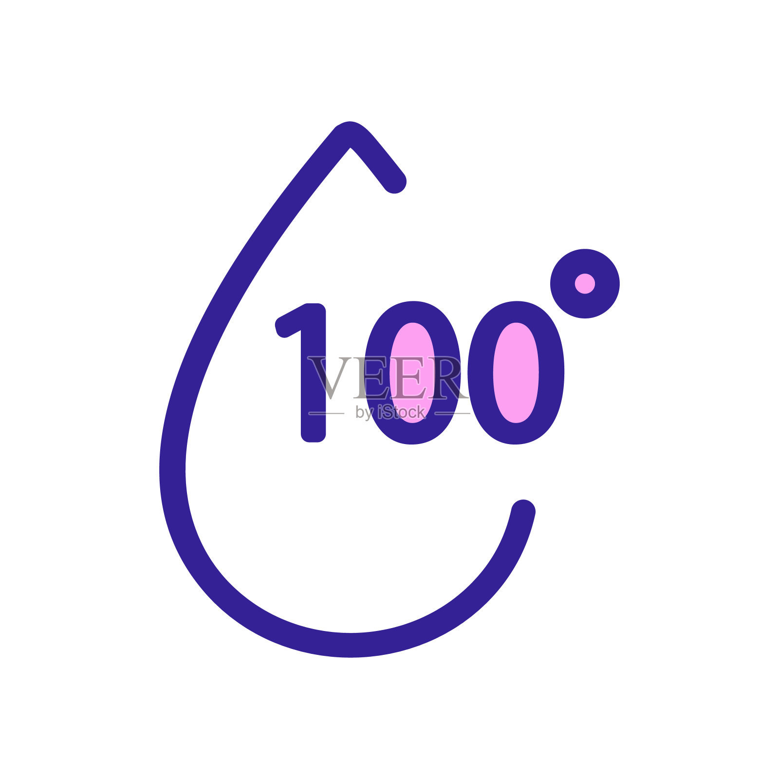 沸点图标向量。孤立轮廓符号插图插画图片素材