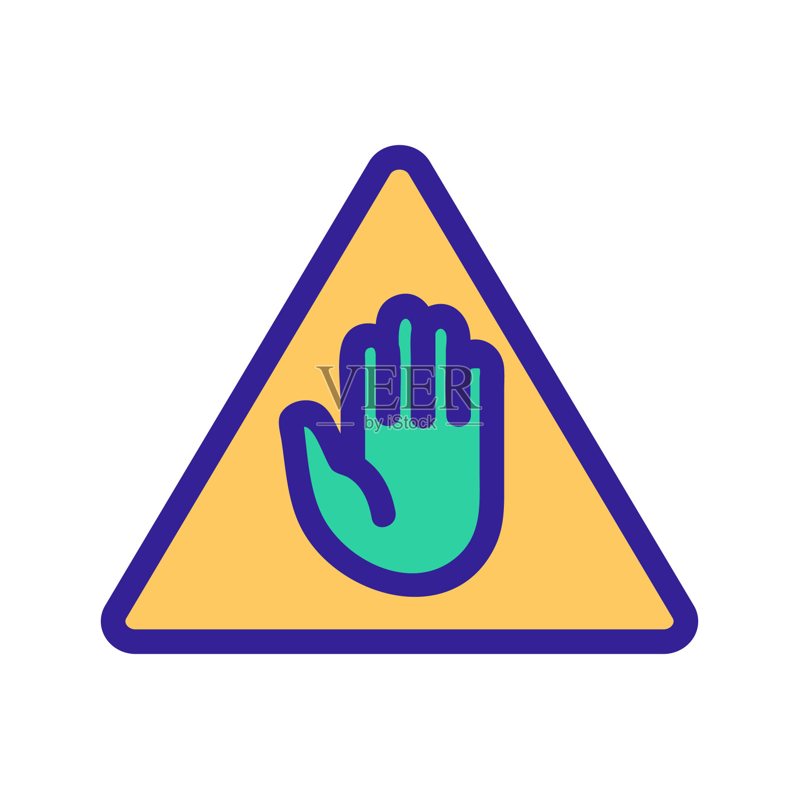 通道是禁止图标矢量。孤立轮廓符号插图插画图片素材