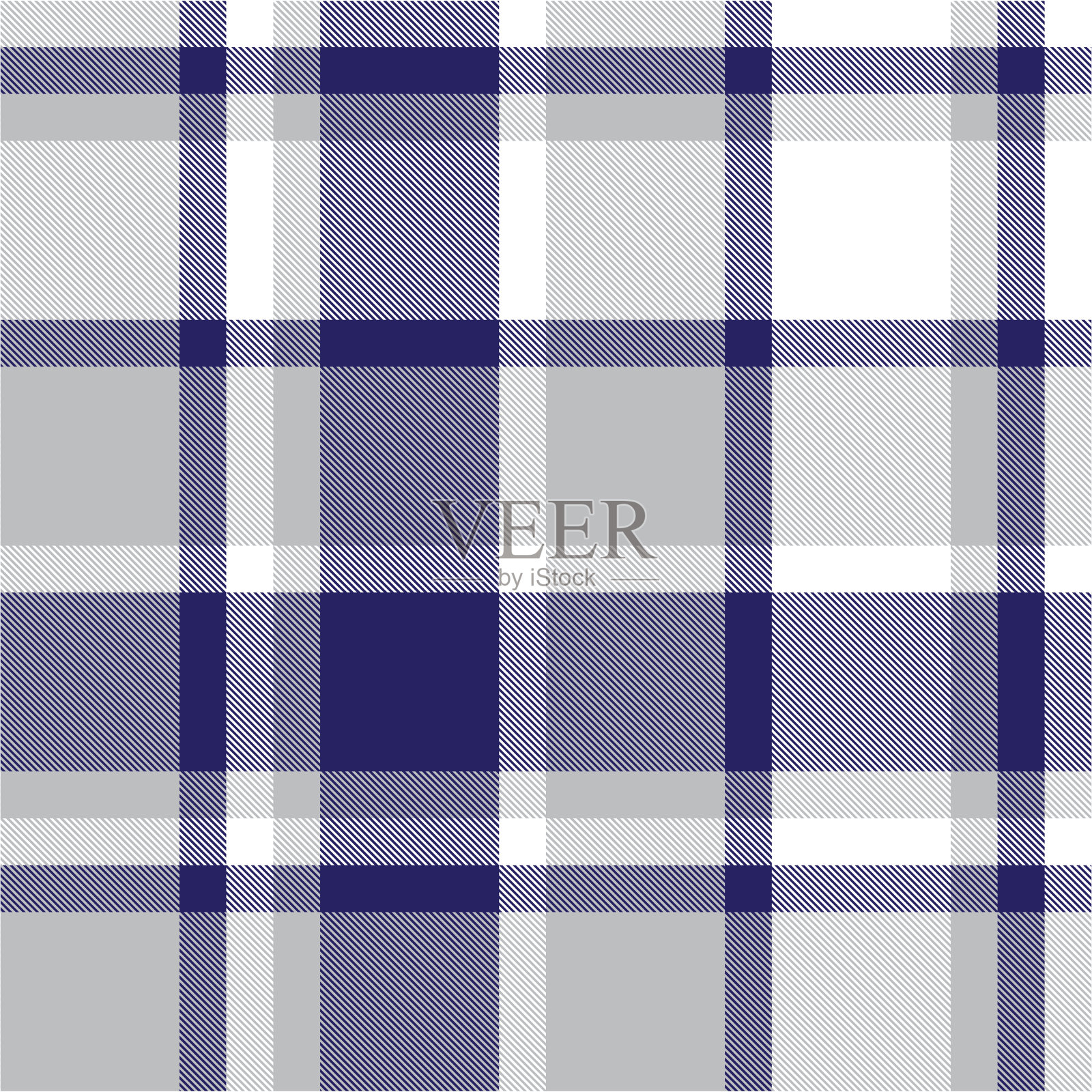 彩色经典现代格子呢无缝印花/图案向量插画图片素材