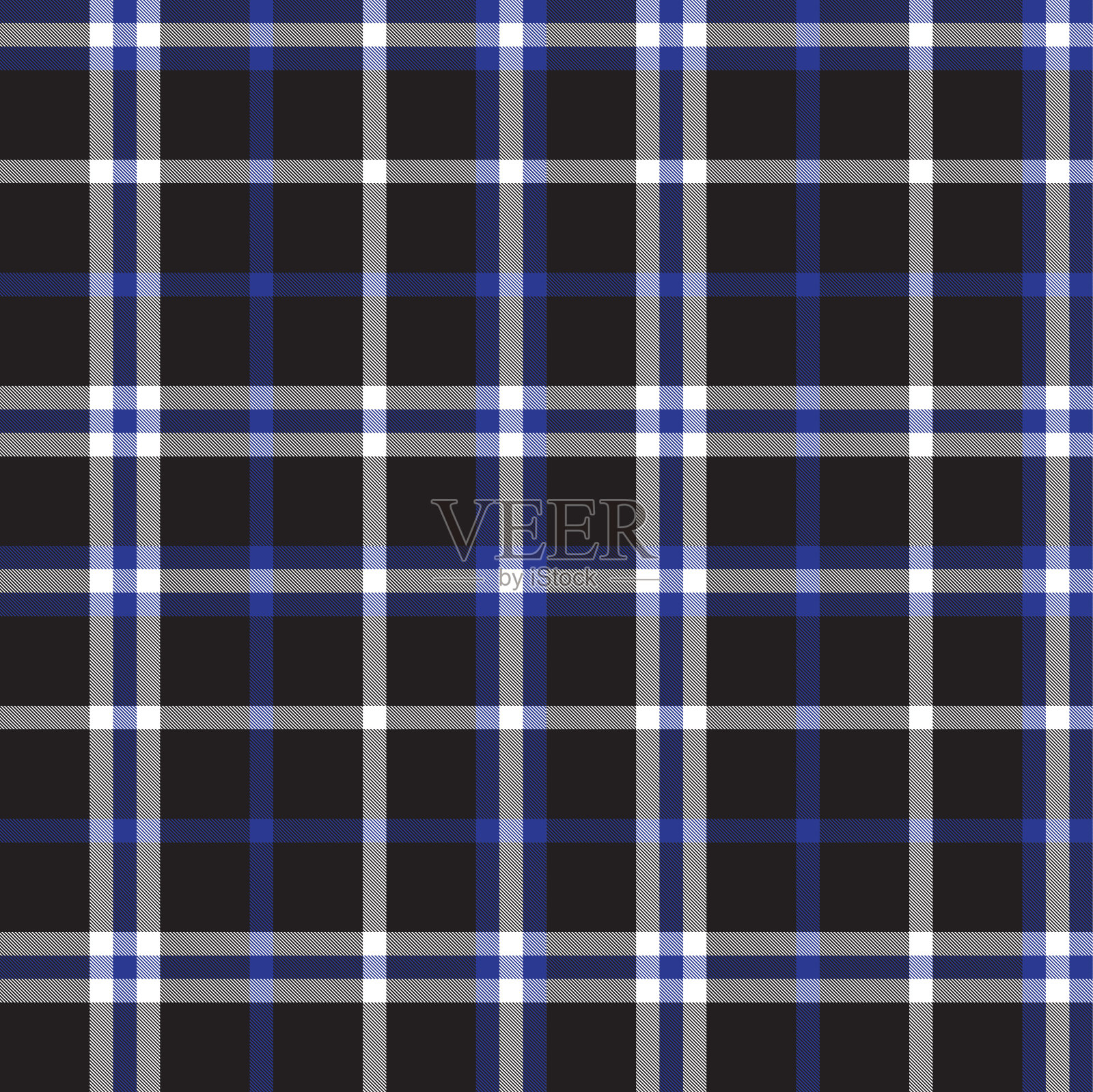 彩色经典现代格子呢无缝印花/图案向量插画图片素材