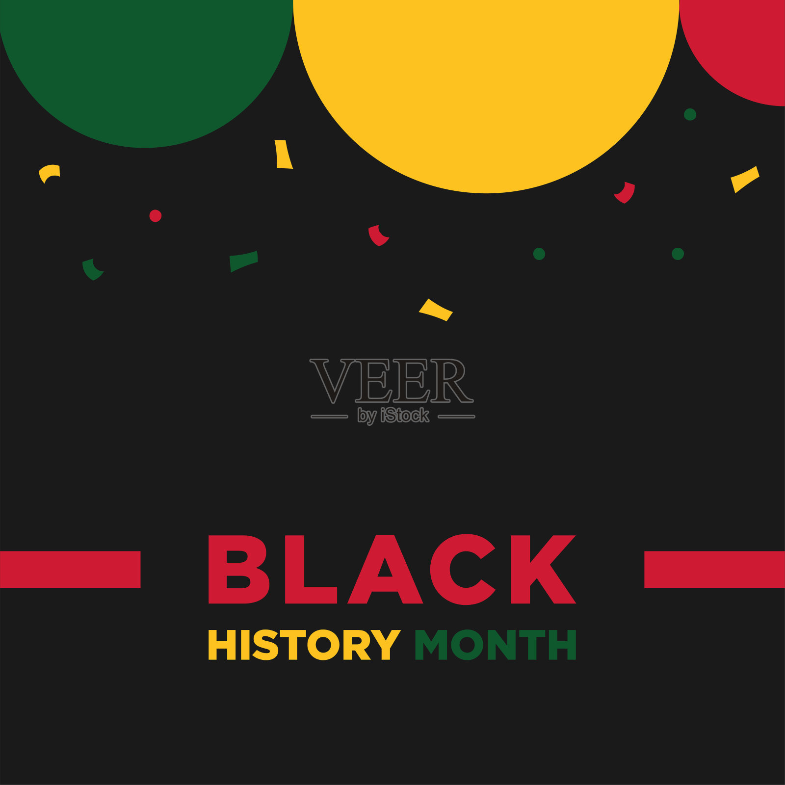 黑人历史月矢量设计横幅或背景插画图片素材