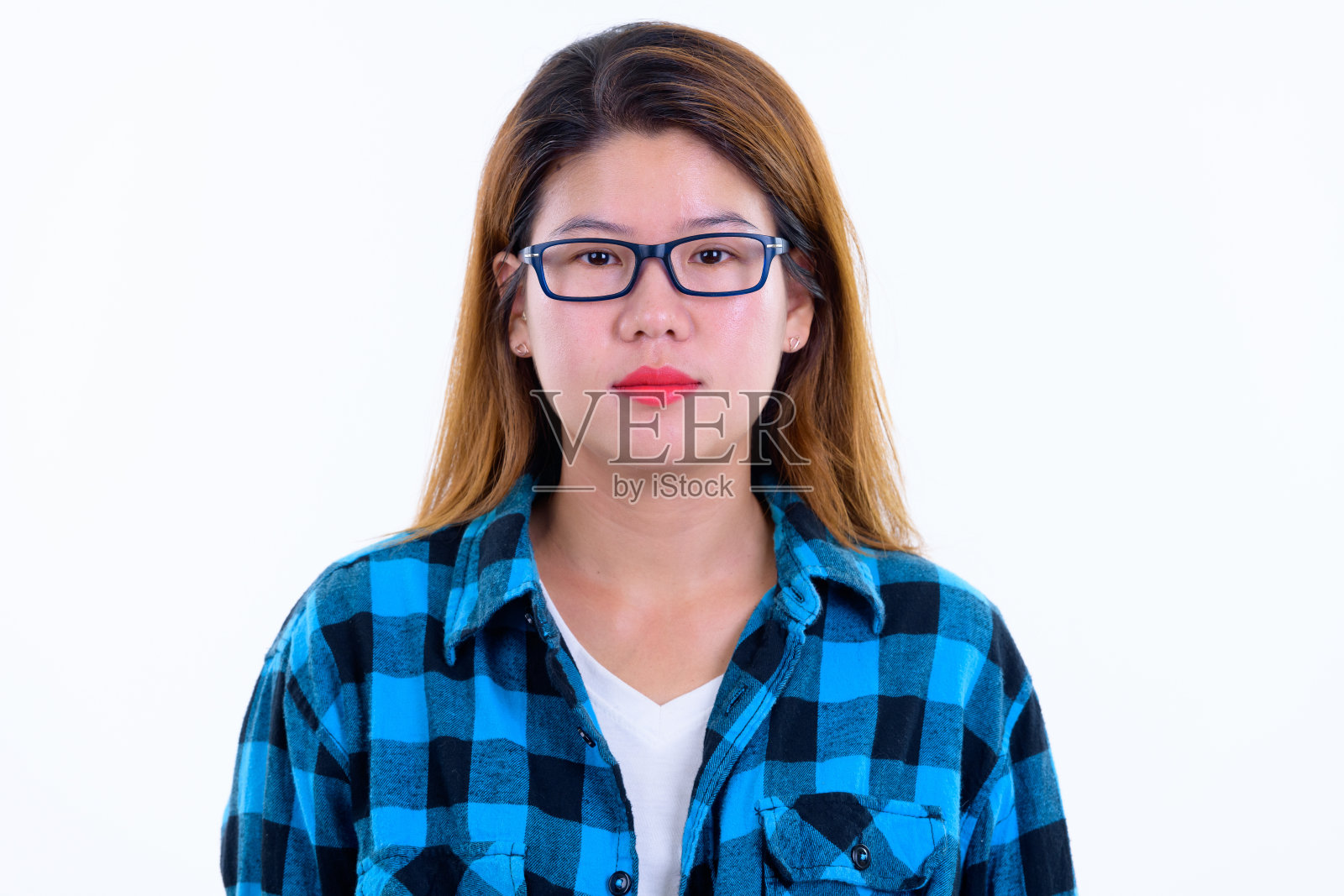 年轻美丽的亚洲潮女人的脸照片摄影图片