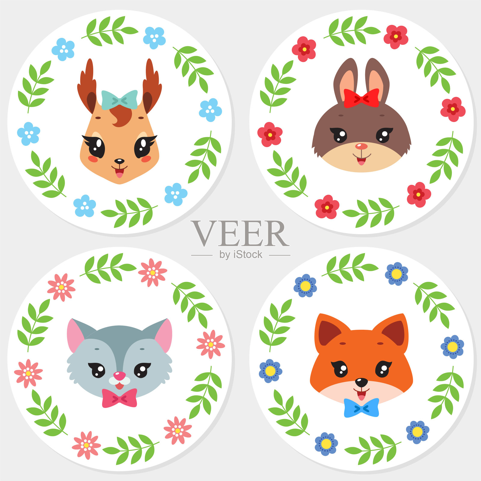 可爱的蛋糕装饰插画图片素材