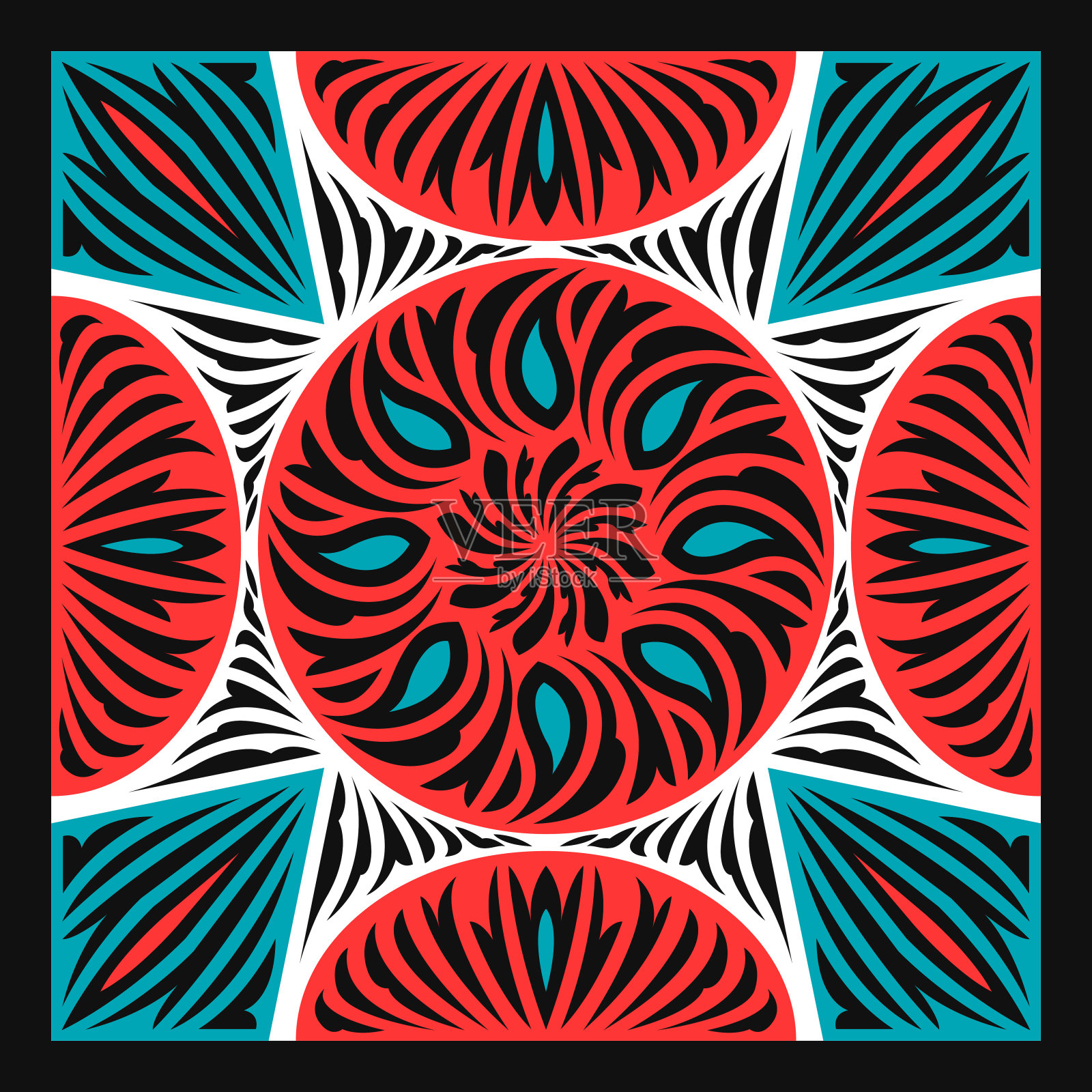 围巾模式插画图片素材