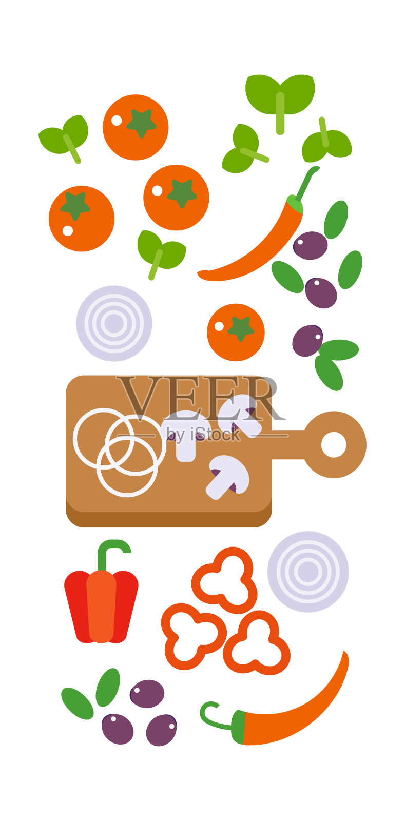 素食向量集插画图片素材