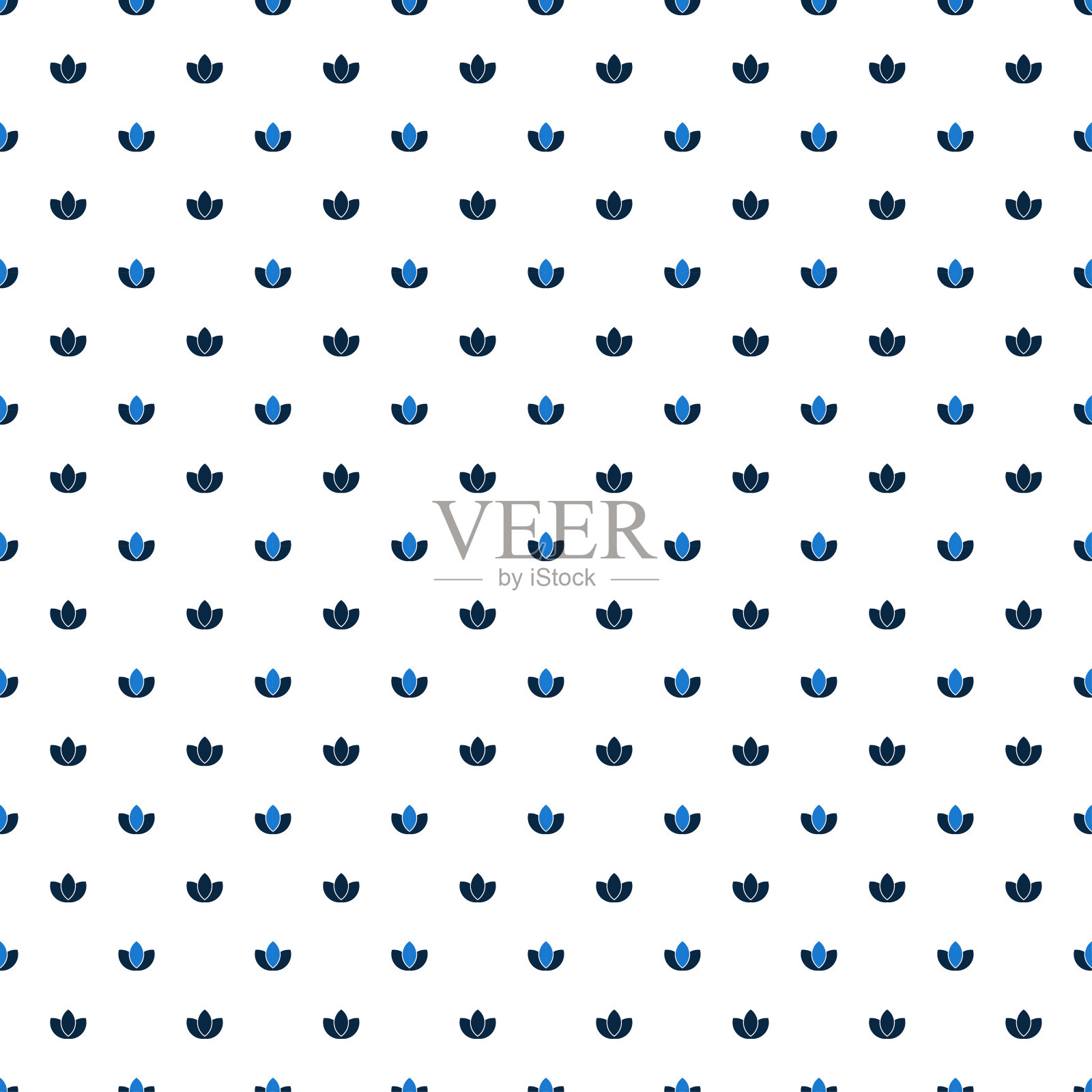 无缝模式与点元素设计。家装蓝色。图案背景墙纸。美丽的结构模式插画图片素材