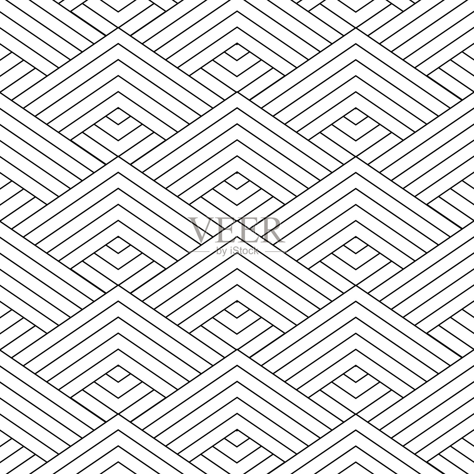 几何黄色粗线抽象背景无缝图案。矢量插图贺卡，封面，传单，壁纸，印刷，背景，营销。图形抽象条纹纹理，极简装饰的设计孤立在白色与重复插画图片素材