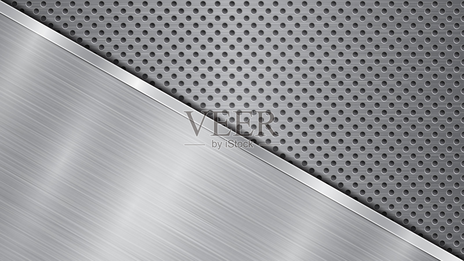 金属背景与孔和抛光板插画图片素材