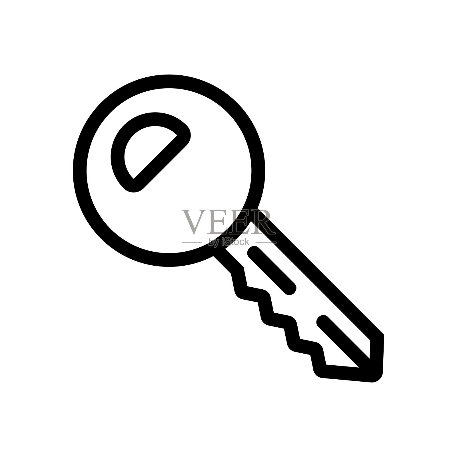钥匙图标矢量。孤立轮廓符号插图图标素材