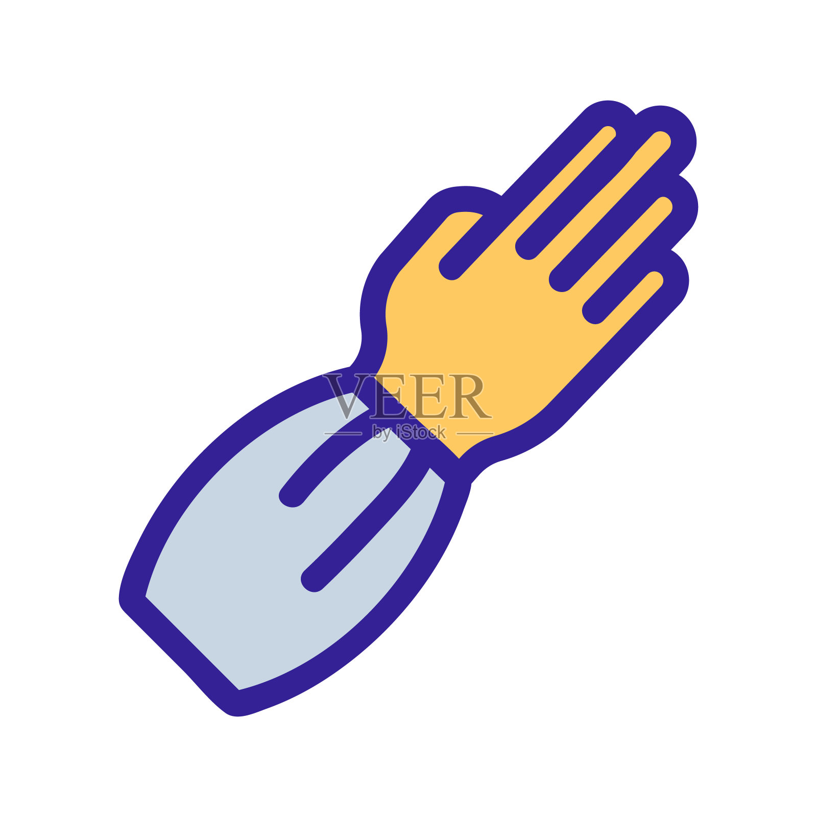 蜂蜜手套图标向量。孤立轮廓符号插图设计元素图片