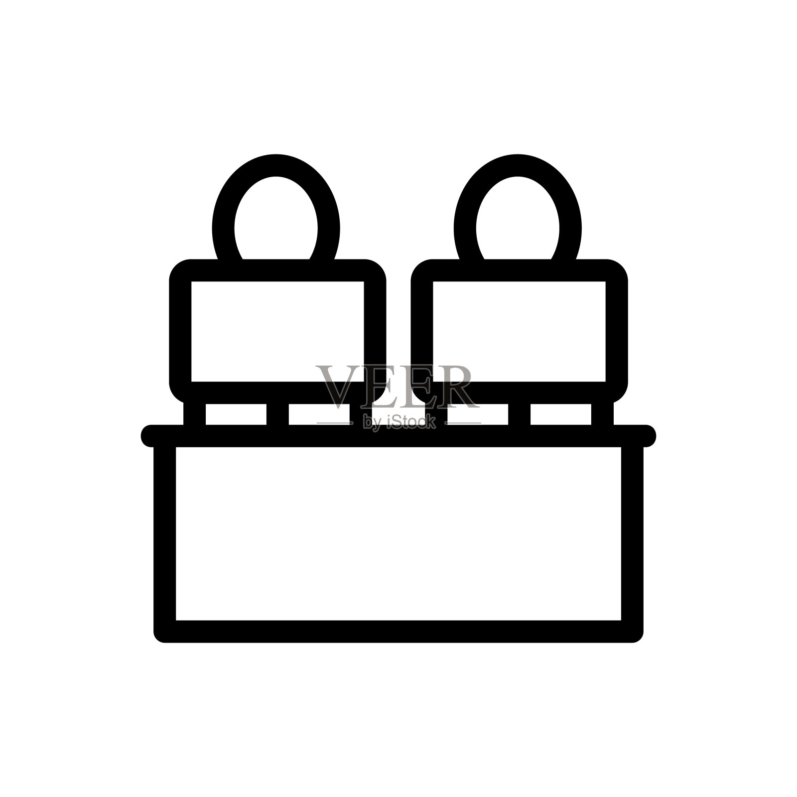 员工合作伙伴图标矢量。孤立轮廓符号插图图标素材