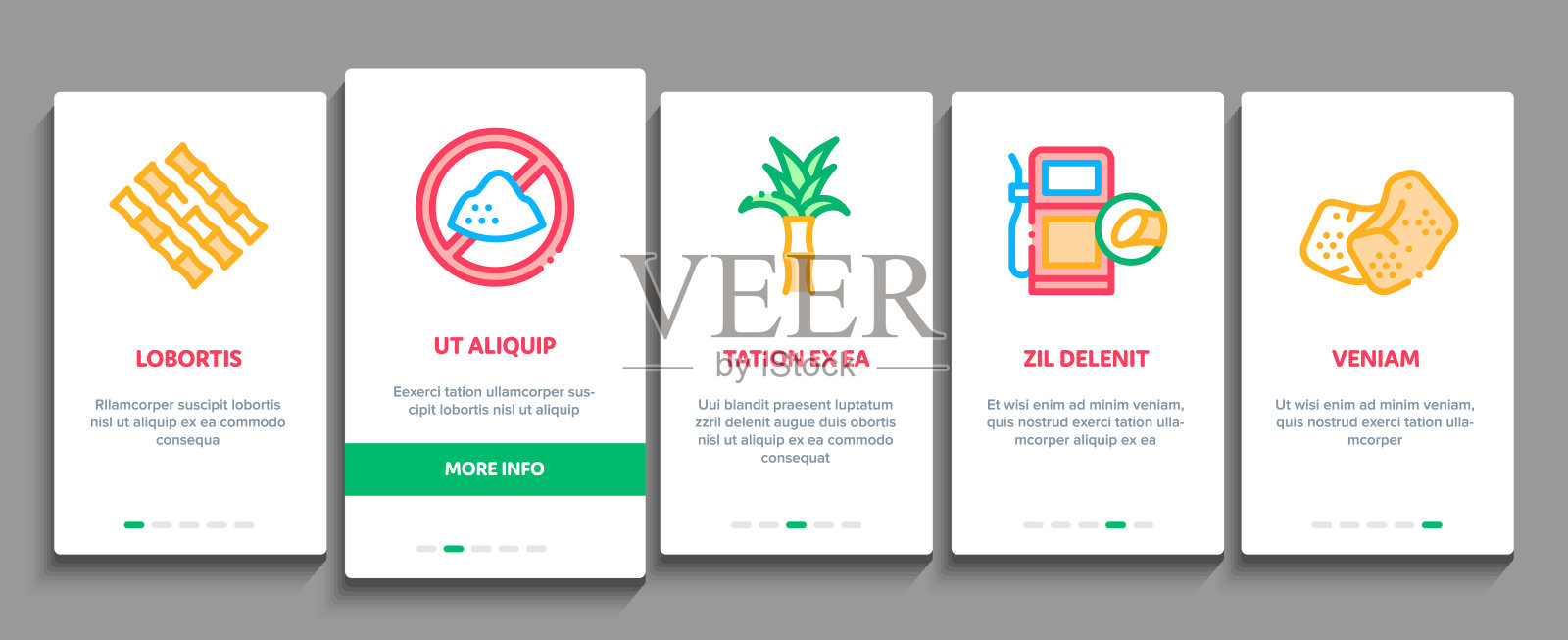 甘蔗农业上的元素图标设置矢量插画图片素材