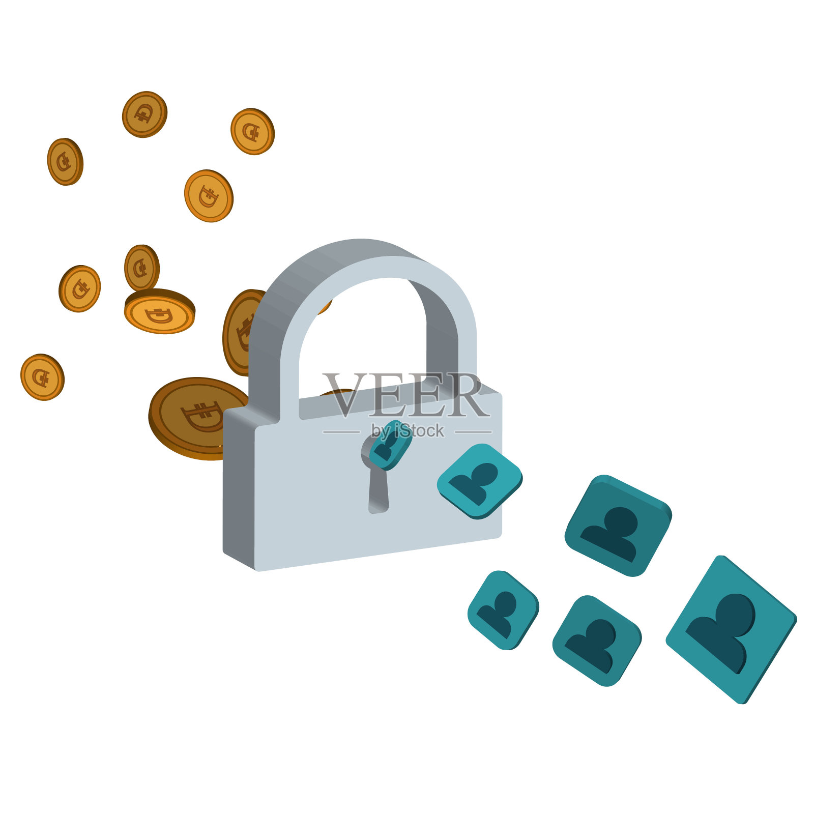 加州消费者隐私法插画图片素材