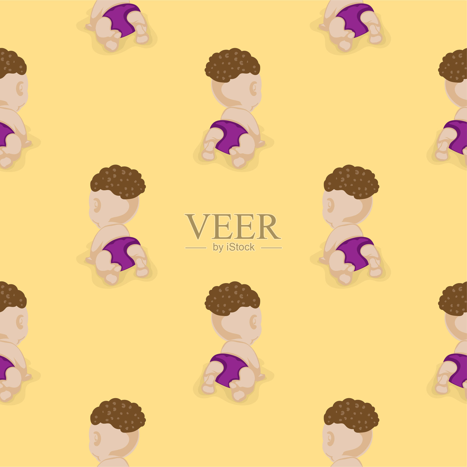 婴儿图形图案墙纸对象插画图片素材