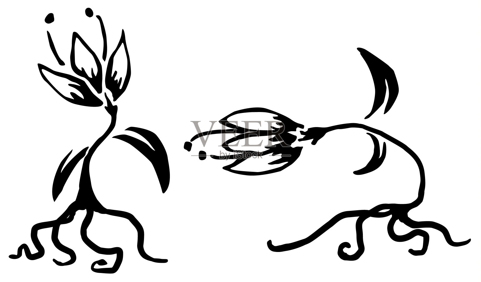 步行花模板设计元素图片