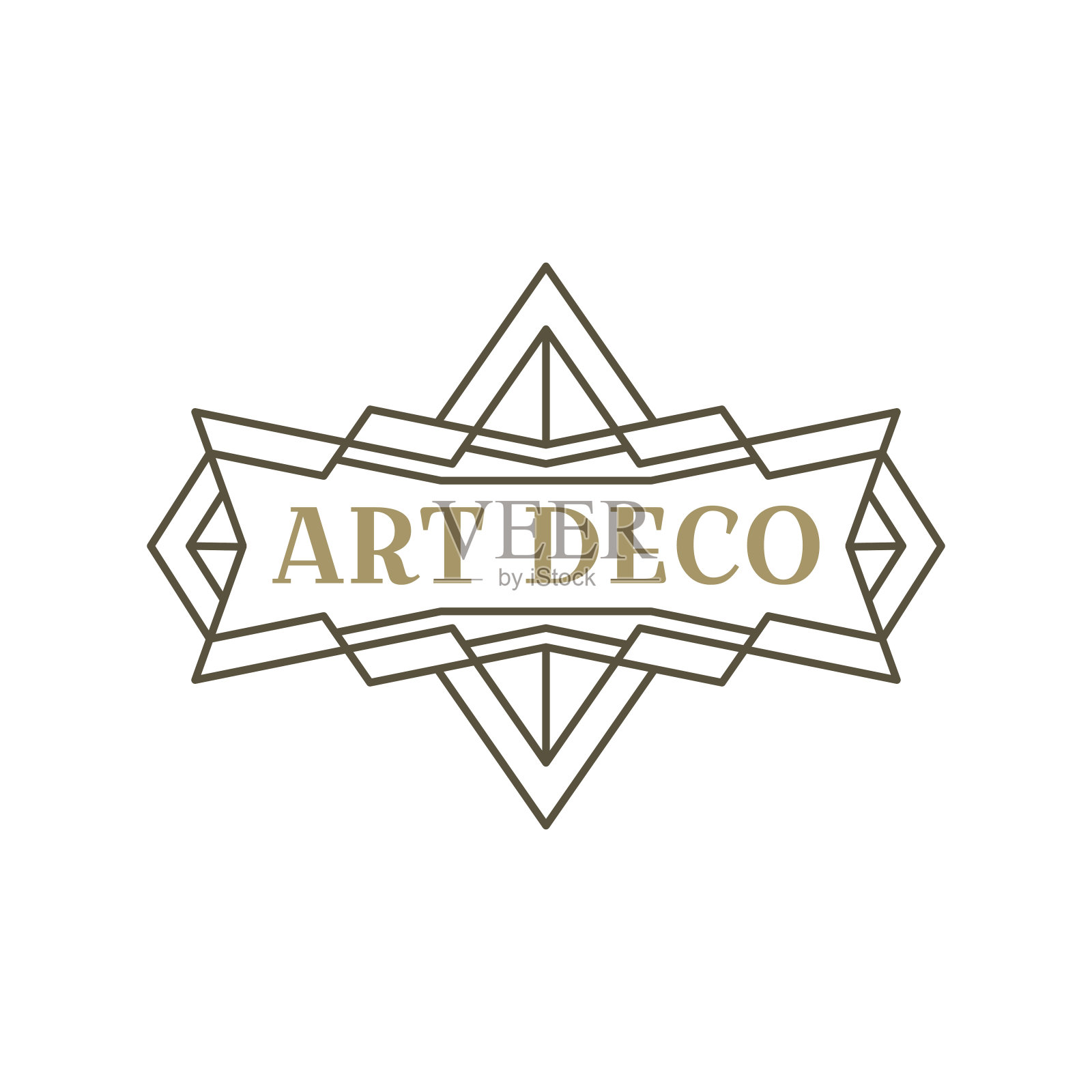 装饰艺术的标志。的标签设计。复古的徽章。矢量图像。插画图片素材