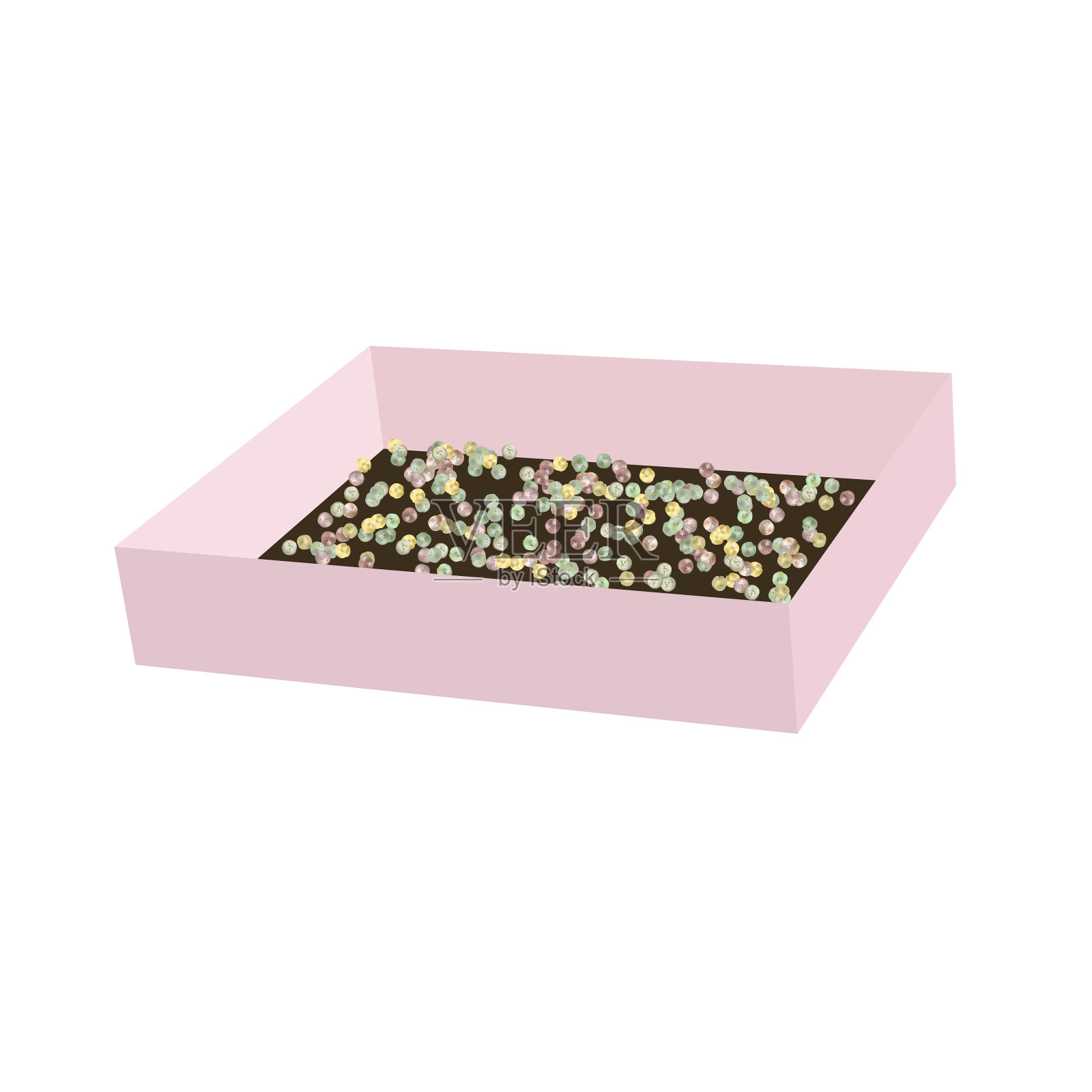 微绿豆芽，健康食品。插画图片素材