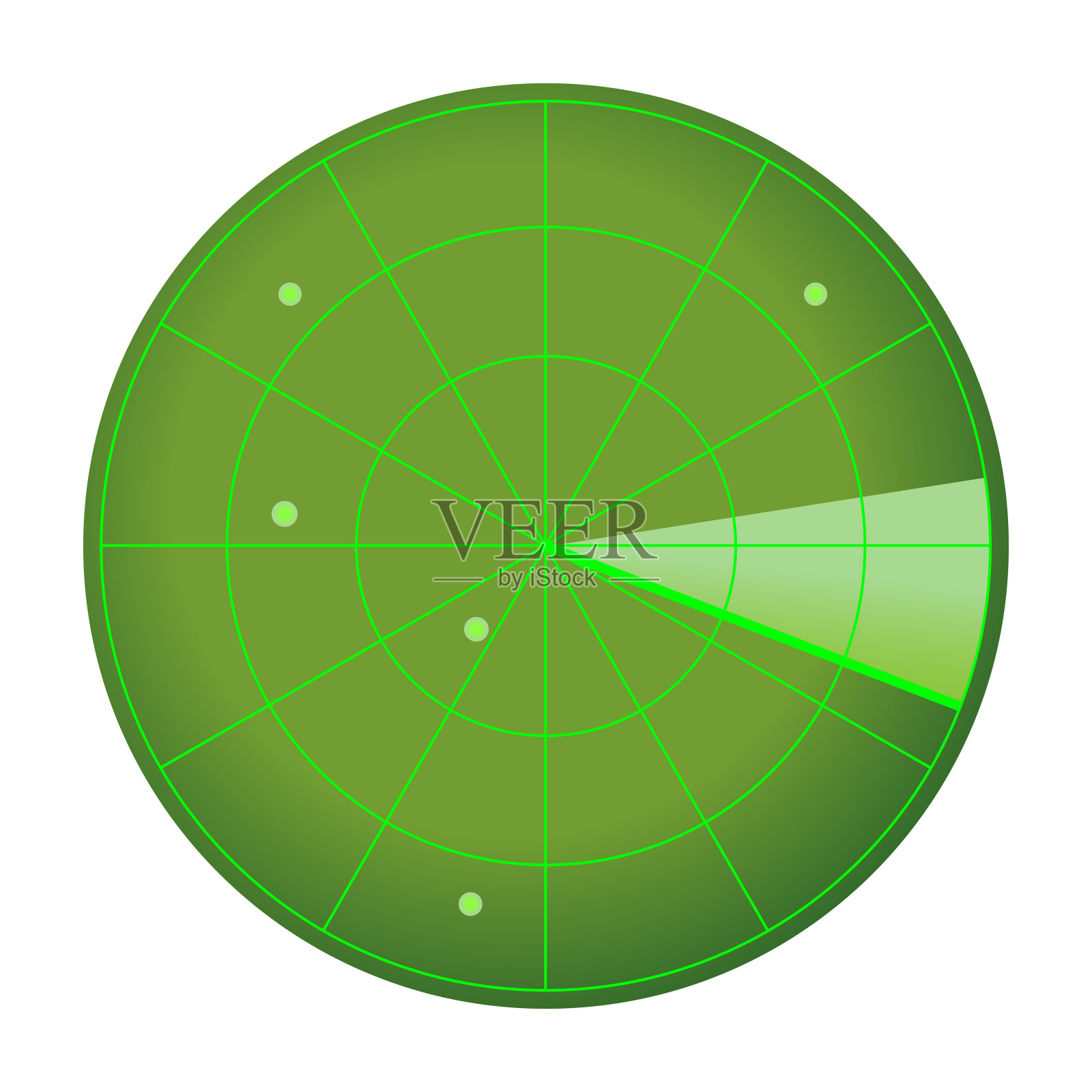 雷达图标。向量插画图片素材