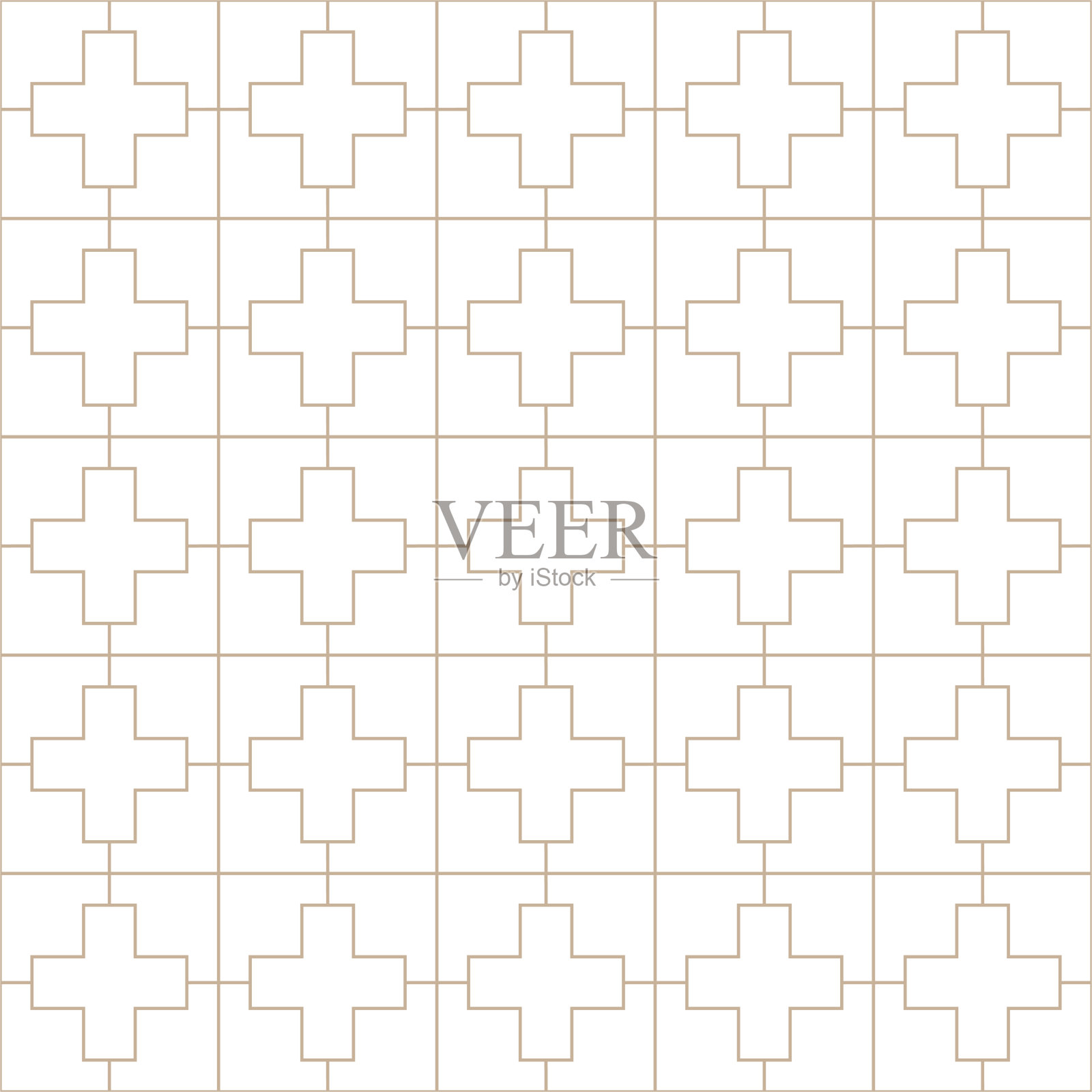 矢量无缝几何装饰极简图案。白色东方奢华背景。电网对称设计插画图片素材