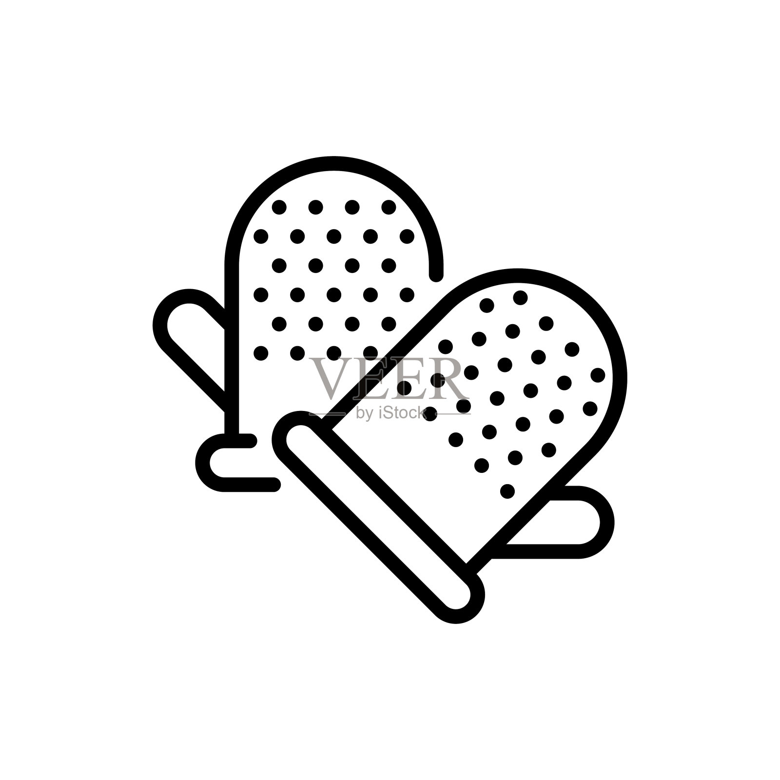 连指矢量图标线条风格插图。设计元素图片